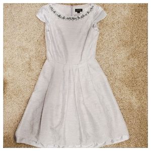Tahari ASL silver dress
